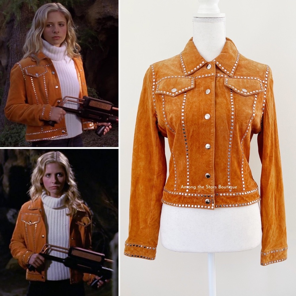 Exceptionally Rare Vintage Y2K Studded Suede Jacket ASO Buffy Summers in BTVS